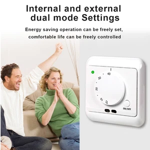 1x Thermostat Raumthermostat Temperaturregler Analog 230V Fußbodenheizung DE - Bild 1 von 13