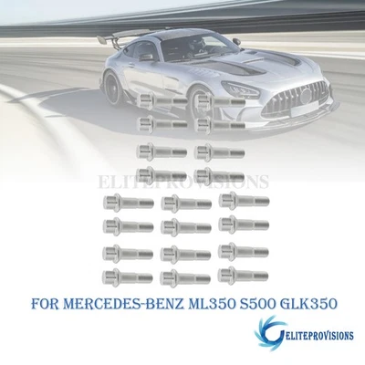 20PCS Wheel Lug Bolts Nuts Kit 0009905307 For Mercedes-Benz ML350 S500 GLK350 Foto 1 de 4