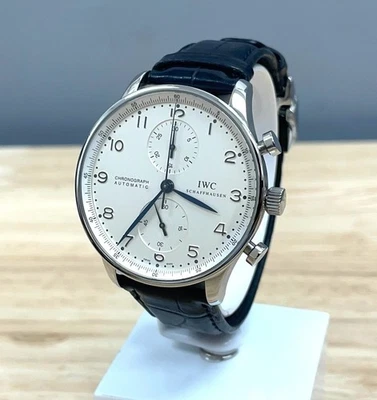 Cronógrafo portugués IWC IW371417 esfera 41 mm + correa NATO extra azul Foto 1 de 4