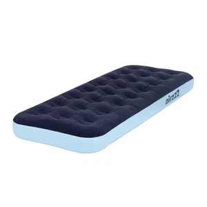 Single Flocked Airbed Inflatable Camping Mattress Blow Pump Up Air Bed AirzzZ - Picture 1 of 9