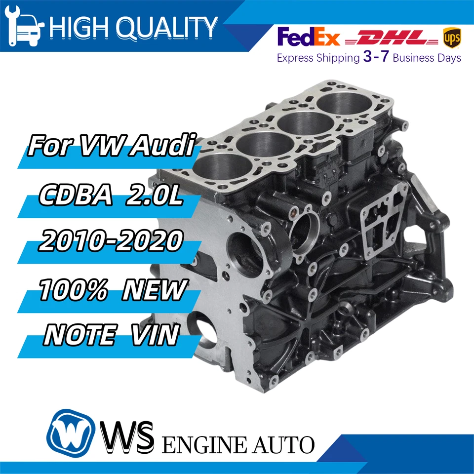 Bloque de cilindros para VW Amarok Passat Eos Audi A4 A5 A6 CDBA 2,0 L 10-20 03L103011 Foto 1 de 4