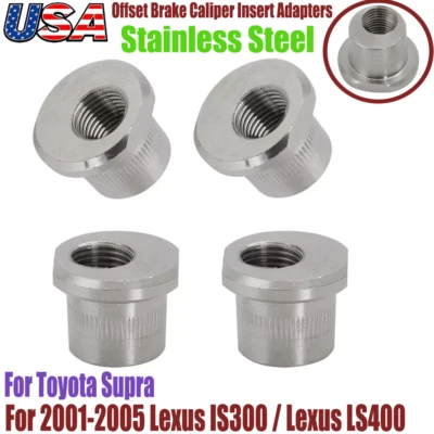 Kit de adaptadores de inserción de desplazamiento de pinza de freno de acero inoxidable para Lexus IS300 - LS400 Supra Foto 1 de 4