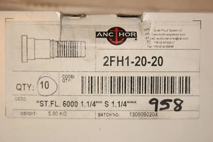 10 Caterpillar / Anchor Fluid Systems 1-1/4" Hose to Flange 62 Hydraulic Fitting - Picture 1 of 5