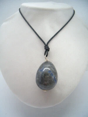 Ciondolo in ARGENTO 925 con uovo in SODALITE naturale - Pietra Dura - - Immagine 1 di 4