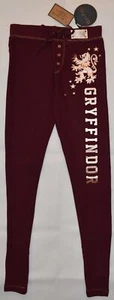 PRIMARK HARRY POTTER PJ Bottoms Gryffindor HOGWARTS Burgundy Waffle Size 4 to 16 - Picture 1 of 3