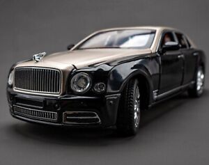 New 1/24 Alloy Model Mulsanne Luxy Car collection with light kids Toy gifts