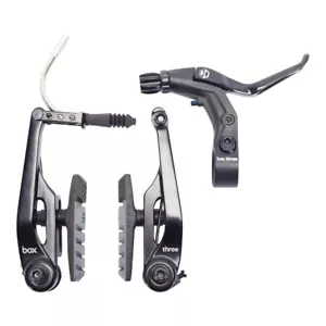 BOX COMPONENTS BMX PRO V-BRAKE KIT BOX THREE WITH LEVER AND CABLE 108MM BLACK - Picture 1 of 1