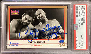 Marvelous Marvin Hagler Signed 1991 Kayo #149 Card Boxing HOF Autograph PSA/DNA