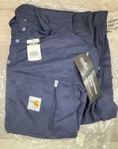 NEW Carhartt FR Coveralls Fire Resistant Mens Sz 42 Tall Dark Blue #14806 - Picture 1 of 10