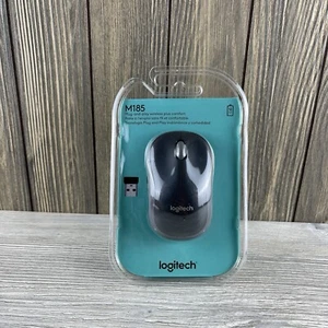 Logitech M185 Wireless Optical Mouse Grey with Receiver Dongle - Picture 1 of 16