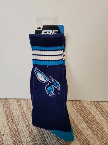 Charlotte Hornets Purple Striped Crew Socks NWT Cover