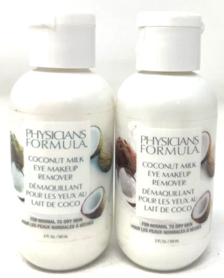 (2) Physicians Formula Coconut Milk Eye Makeup Remover New 2 fl oz - Image 1 of 3