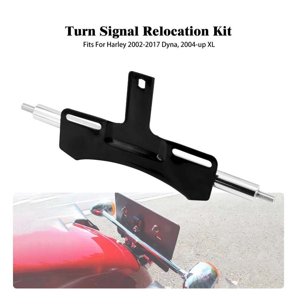 Комплект для перемещения заднего поворотника кронштейн для номерного знака подходит для Harley Sportster - Изображение 1 из 4