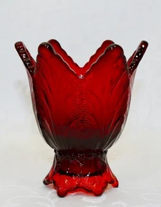 Fenton, Windlicht / Kerzenhalter, Rubinglas. - Bild 1 von 7