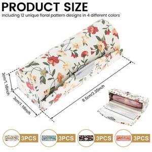 12 Pcs Floral Lipstick Case with Mirror Ladies Lipstick Case Holder 4 AU~· - Picture 1 of 11