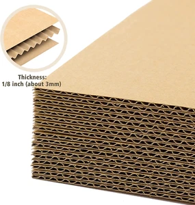 All Sizes 50 Pack Corrugated Cardboard Sheets Flat Cardboard Layer Pads Packing - Picture 1 of 14