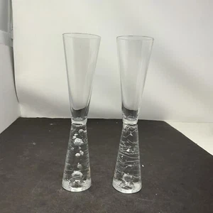 Pair Of Exquisite Vintage Arkpelago Champagne Flutes Littala Timo Sarpaneva - Picture 1 of 7