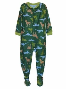 Carter's Boy's Green Dinosaur, Dino Micro-Fleece Footed Pajama Sleeper, Size 4 - Picture 1 of 1