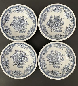 Kensington Staffordshire Ironstone~Balmoral Blue 1801~Coupe Cereal Bowl~Set Of 4 - Picture 1 of 5