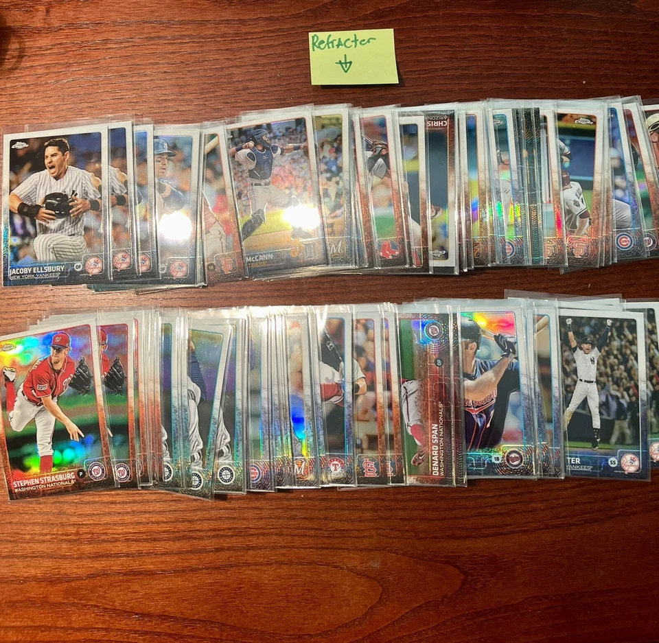 2015 Topps Chrome MLB REFRACTOR YOU Pick TROUT JETER KERSHAW ORTIZ LINDOR CORREA - Image 1 of 1