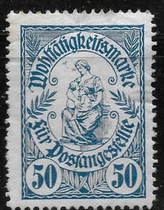 AUSTRIA Advertising charity stamp for postal workers🔥50 MH OG Thinned🔥FISCAL🔥 - Picture 1 of 2