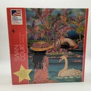 Swan Court 1000 pc Great American Puzzle Factory Jigsaw Puzzle Susan Patricia  - Picture 1 of 6