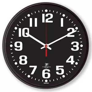 Orologio da parete Chicago Lighthouse 12,75" quarzo bassa visione quadrante nero numeri bianchi - Foto 1 di 1