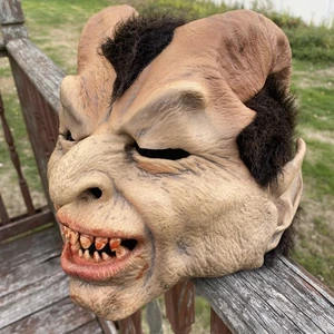 Máscara de Halloween Krampus látex vintage - Imagen 1 de 7