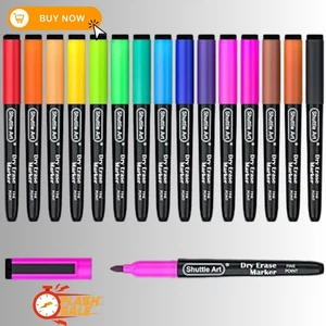 Shuttle Art Dry Erase Markers, 15 Colors Magnetic Whiteboard Markers, New... - Picture 1 of 4