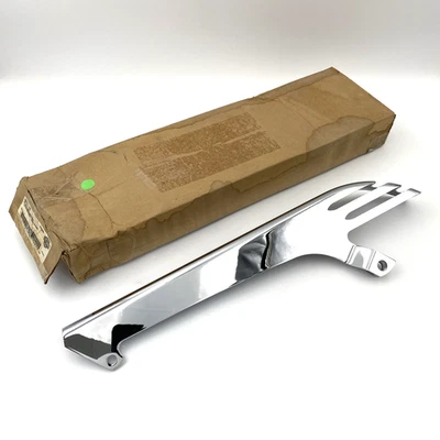 oem Harley 60711-07 Chrome Slotted CVO Rear Belt Guard Deflector 07-09 Dyna - Image 1 of 4