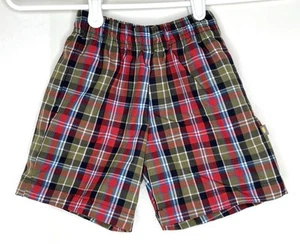 Dennis Size 4 NWOT Green Orange Plaid School Uniform Shorts Adjustable Waist - Picture 1 of 5