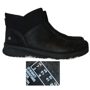 Clarks Cloudsteppers Boots Womens 9.5 M Eu 41 Ankle Bootie Side Zip Wedge Heels - Picture 1 of 8