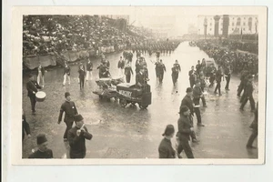 1922 SAN FRANCISCO CA ECHTFOTO POSTKARTE SCHREIN PARADE BAND MORTON SHRINER - Bild 1 von 2