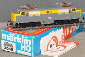 Märklin 3055 .5  niederländische E-Lok  BR 1216  grau/gelb  NS sehr gut  OVP  H0 - Bild 1 von 1
