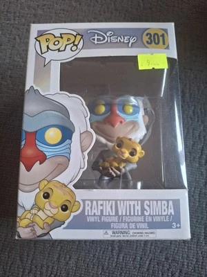 THE LION KING - RAFIKI WITH SIMBA  3.75" VINYL POP FIGURE - Image 1 of 4
