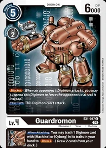 Guardromon - Common - EX1-047 C Digimon TCG Card - Black - Picture 1 of 1