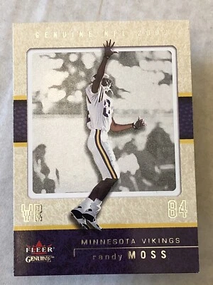 2002 FLEER GENUINE RANDY MOSS #7 MINNESOTA VIKINGS FOOTBALL CARD HOF - Image 1 of 2