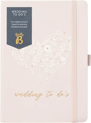 Wedding Planner Pink Four Tabbed Sections Checklists Pockets Space for Planning - image 1 of 4