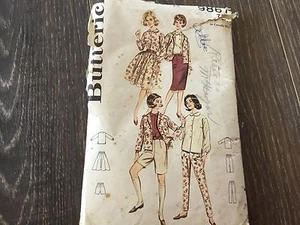 VINTAGE MISSES SZ 12 BUTTERICK 9867 MISSES WARDROBE COORDINATES PATTERN - Bild 1 von 3