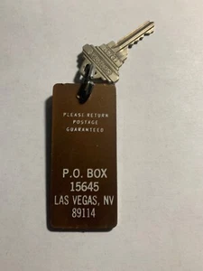 Vintage Hotel Motel Room Key Fob & Key Las Vegas Nevada #5 - Picture 1 of 2