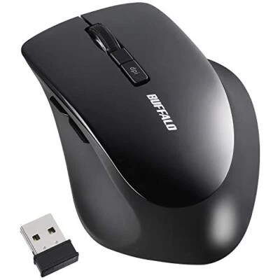 Buffalo Wireless Mouse 5 Button BlueLED Dpi Switching corresponding Black - Image 1 of 4