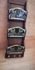 Vintage Wooden Wall Mount Letters Holder Organizer with hooks - FREE POSTAGE
