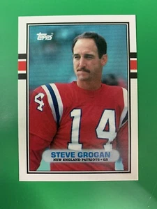 1989 Topps Traded Steve Grogan New England Patriots #126T - Picture 1 of 2