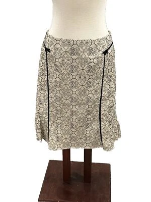 HAROLD'S - WOMEN'S BLACK & TAN FLARED PENCIL SKIRT - SIZE 10 - Image 1 of 4