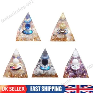 5cm Healing Stone Chakra Reiki Crystal Pyramid Amethyst Peridot Yoga Gadgets - Foto 1 di 15