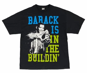Barack Obama "Barack Is In The Buildin”Graphic T-shirt Men's Size XL Mint! - Picture 1 of 5