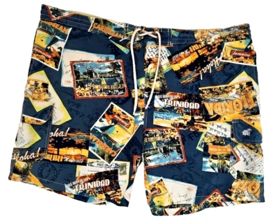 Caribbean Joe XL Swim Trunks Shorts Greeting Card Print Hawaii Jamaica Trinidad - Image 1 of 4