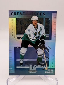 💥 1999-00 Upper Deck Wayne Gretzky Hockey Great Heroes Teemu Selanne #GH9 HOF - Picture 1 of 2