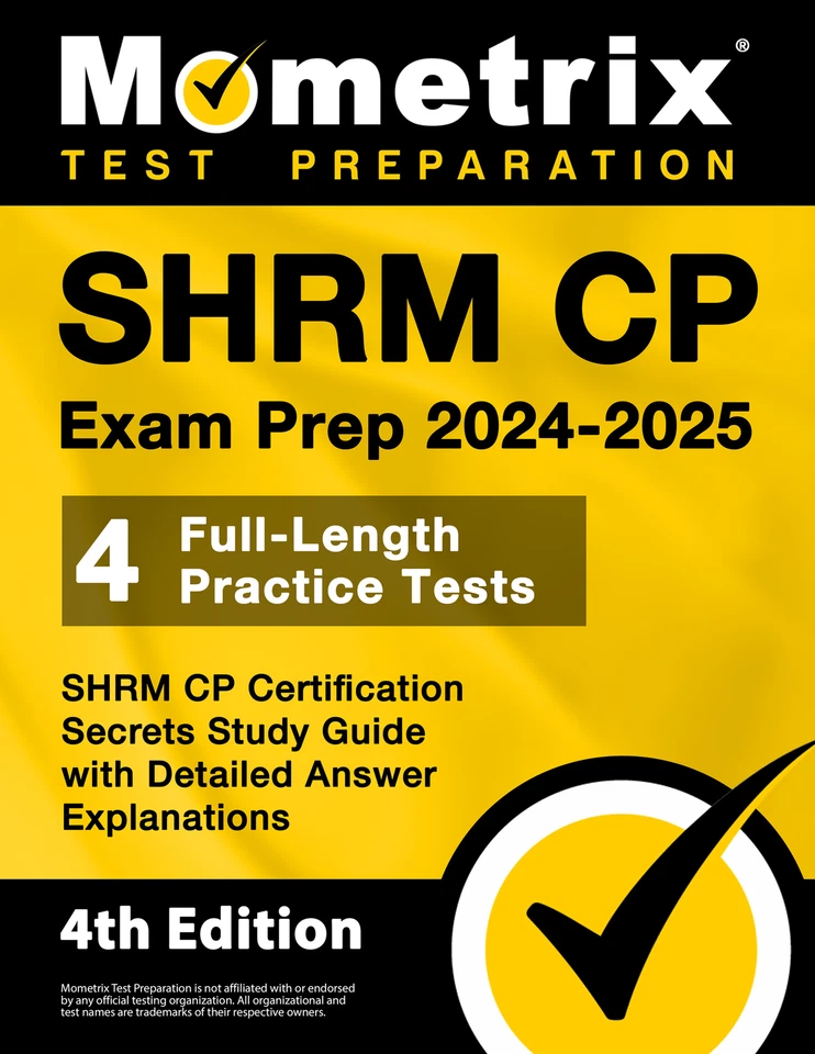 SHRM CP Exam Prep 2024-2025 - SHRM CP Certification Secrets Guide [4th Edition] - Image 1 of 1