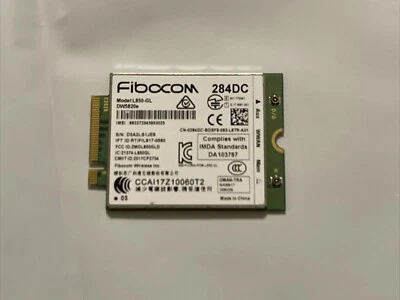 New Fibocom L850-GL LTE/WCDMA 4G WWAN Card Module A02 DW5820e 284DC - Image 1 of 4